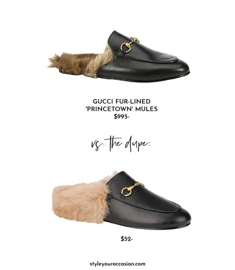 gucci fur lined mules dupe|gucci mule look alternatives.